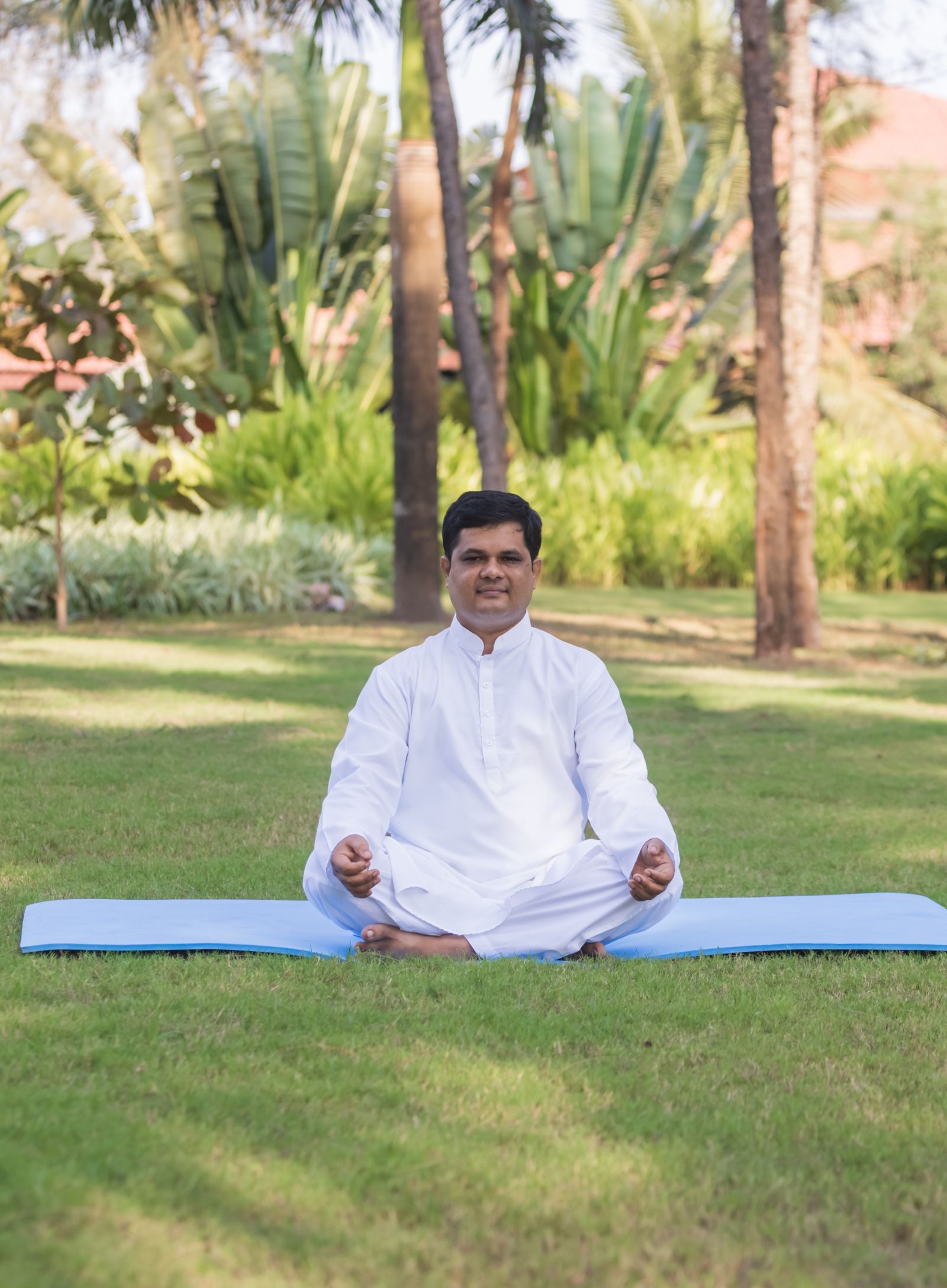a person practising yoga 42