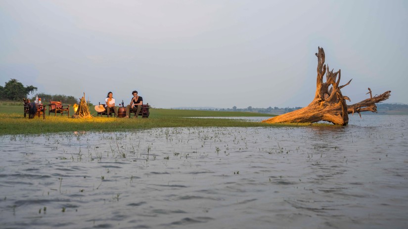 Bonfire at Kabini Riverbank at The Serai