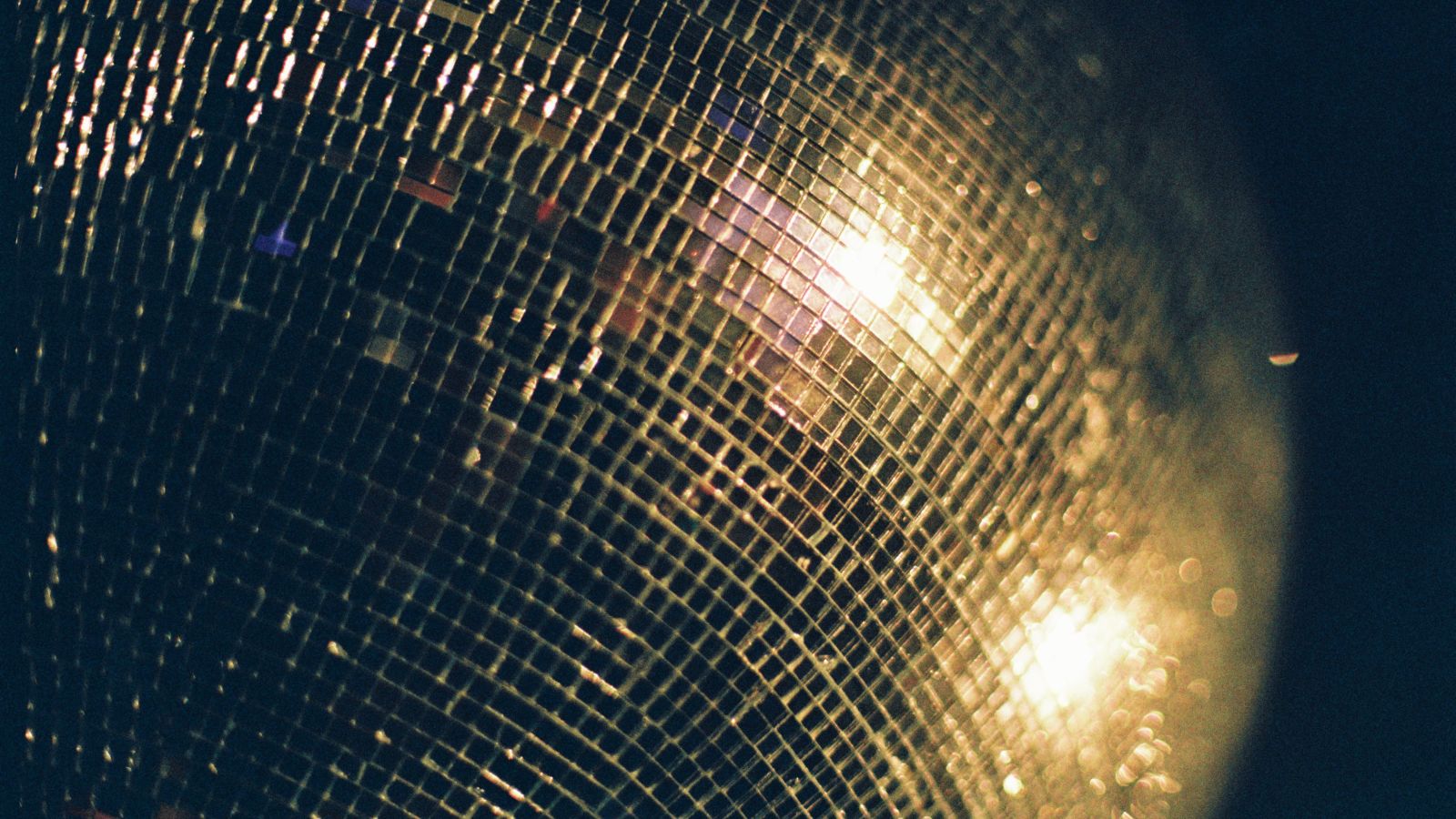 close up of a disco ball