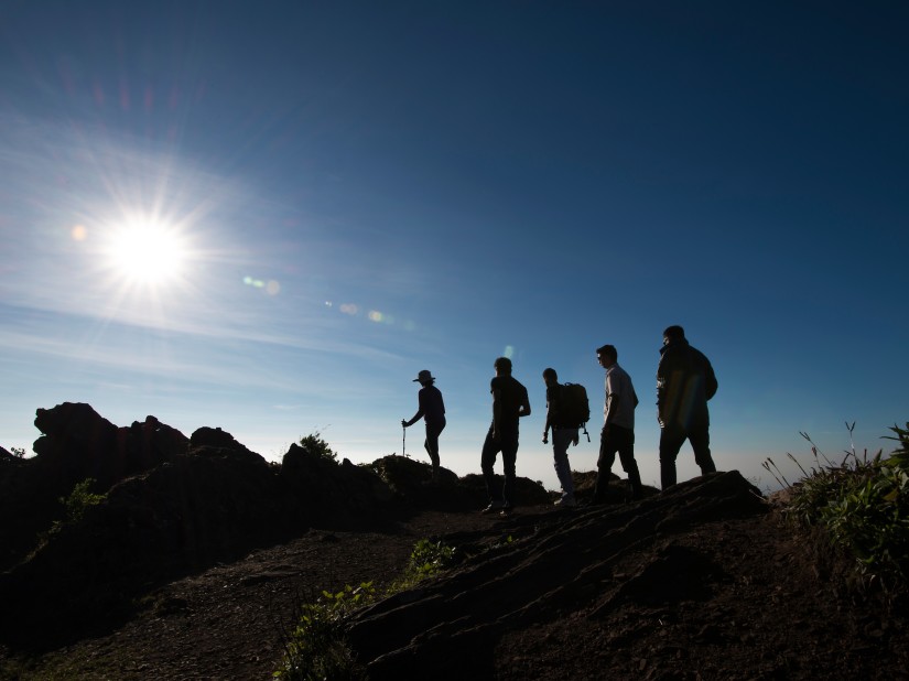 people hiking