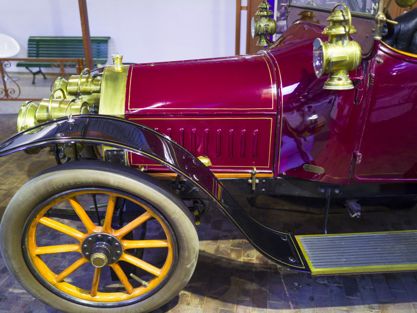 Vintage classic car on display