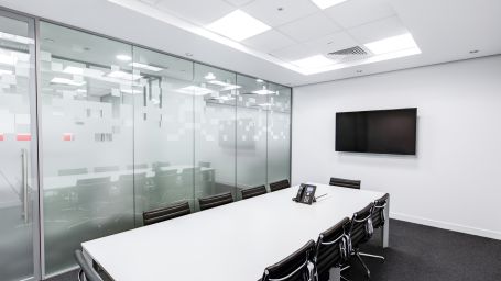 the seating area at a meeting room 