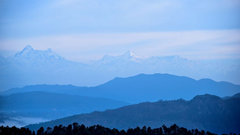 Digantaa Resort - View from Sitla of the himlayan mountains