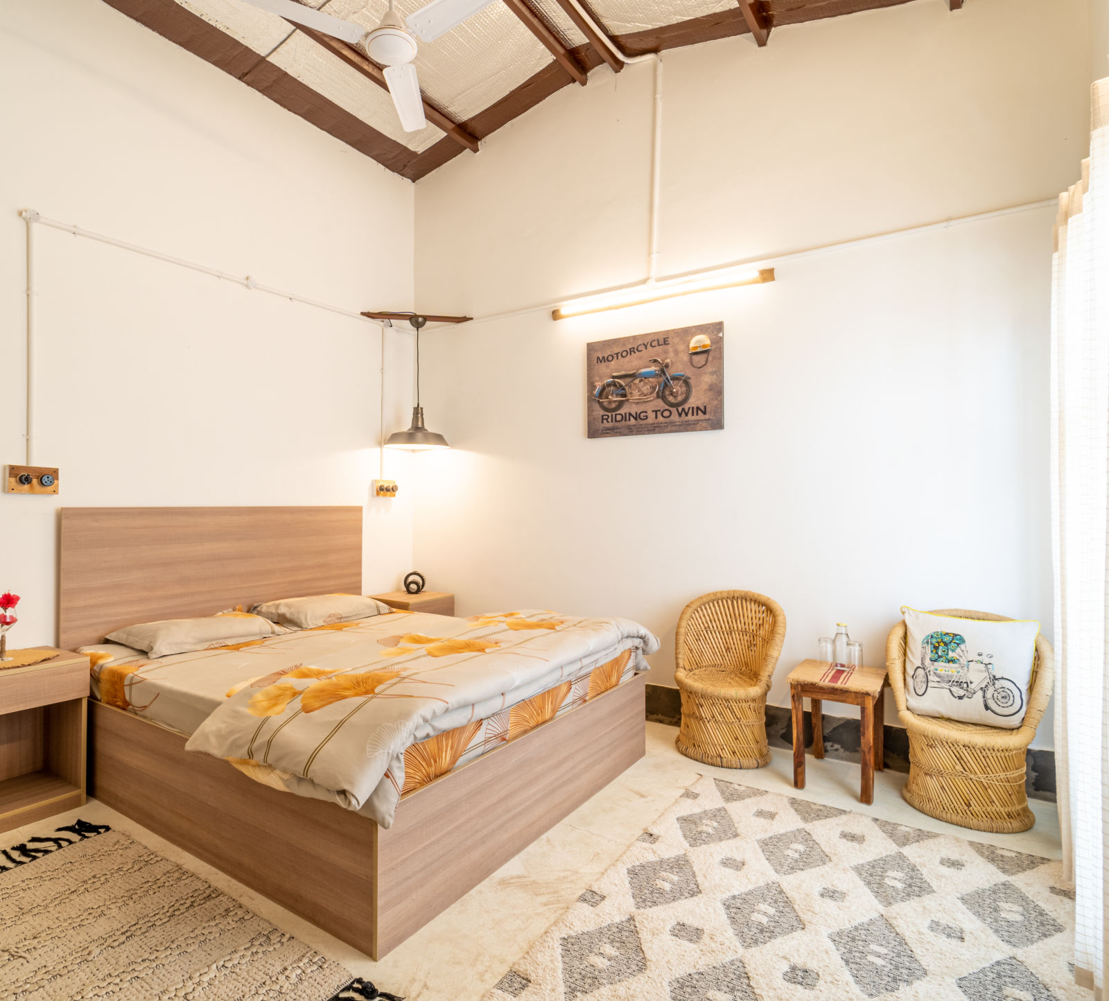 interior of one of our deluxe rooms in rishikesh