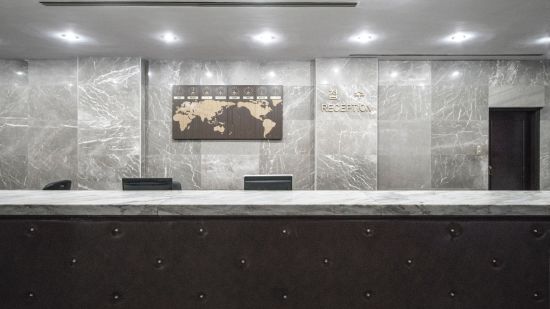 well lit front desk 