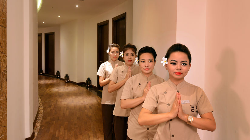 The staff of mudra spa welcomes you to the rejuvenating spa 