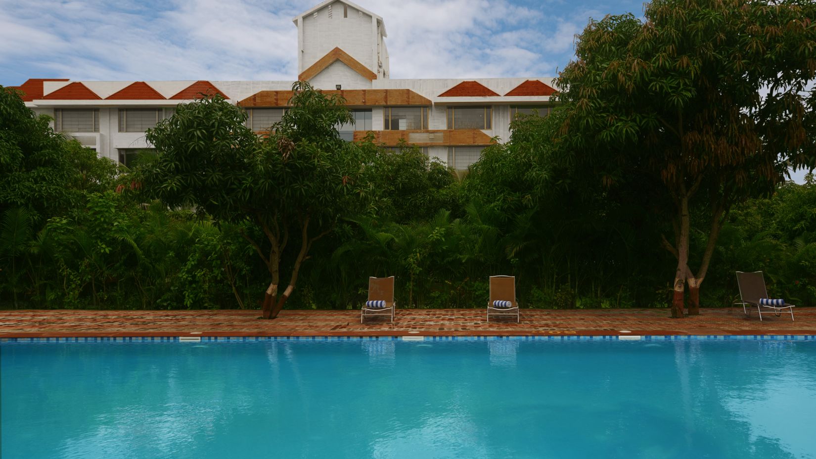 Swimming Pool at our hotel in Sasan Gir, Sarovar Portico, Sasan Gir