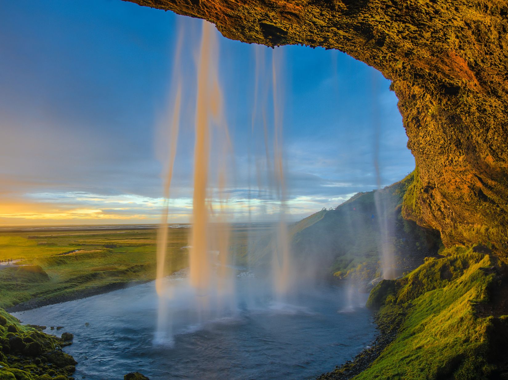 An ethereal view of a waterfall