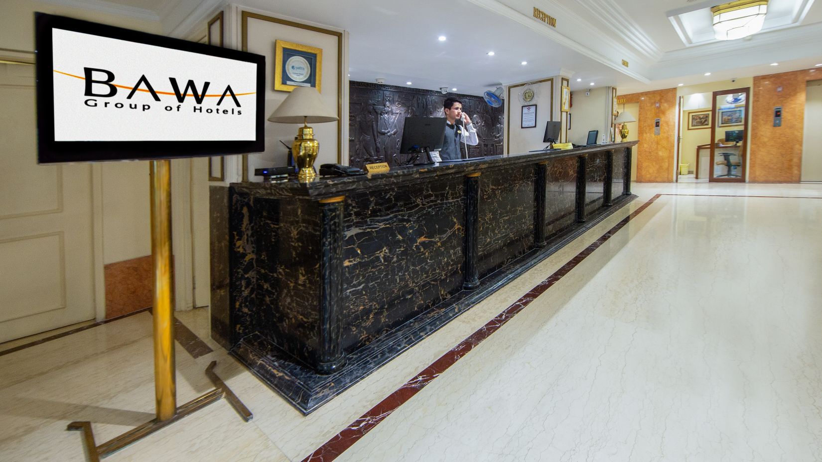 lobby of hotel bawa international