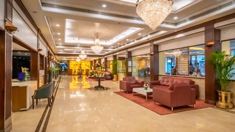 lobby at Luxury Hotel in Kolkata - Kenilworth Hotel