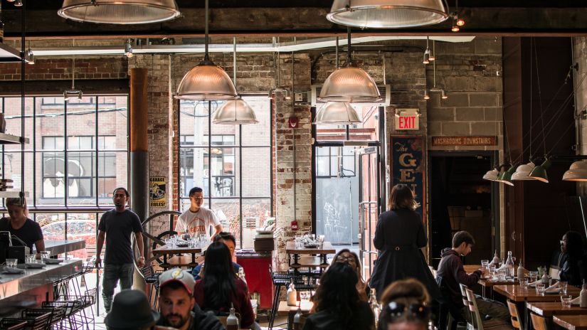 The interior of a restaurant