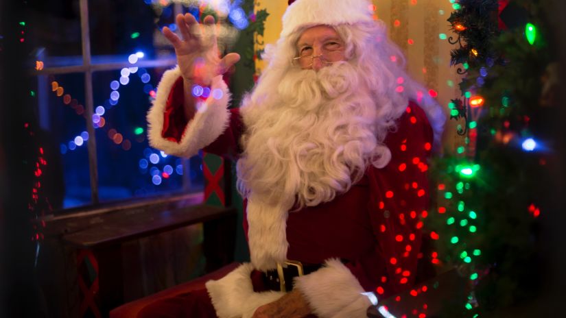 a man dressed up as santa claus