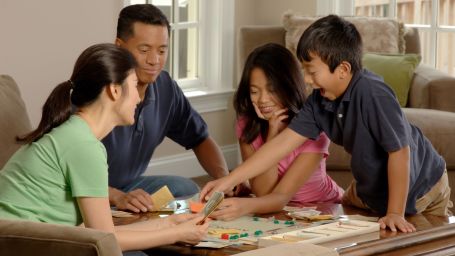 family enjoying indoors