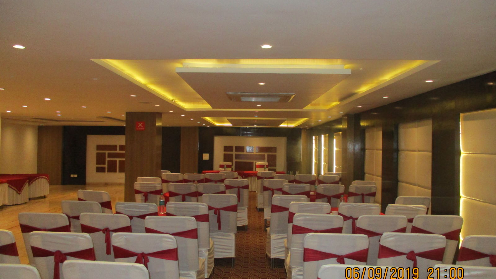 Gangotri Hall captured with seats arranged in theatre style - le roi udaipur hotel2