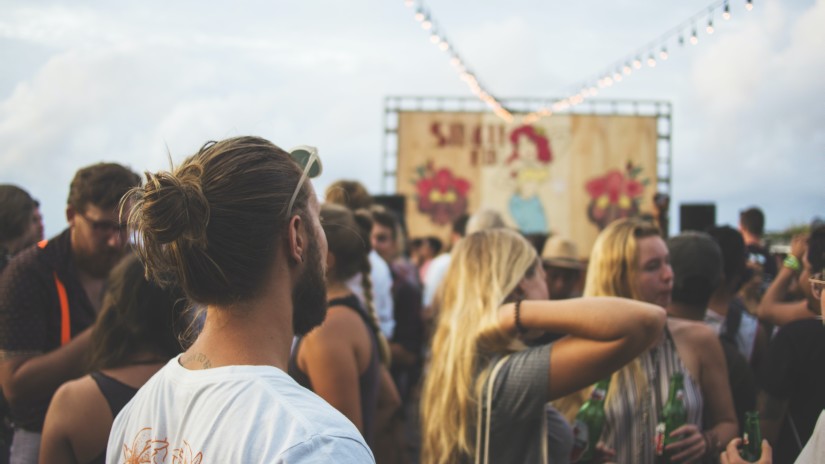 people attending a festival