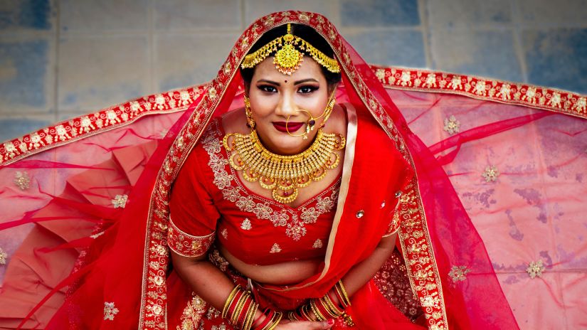 a bride posing for a photo