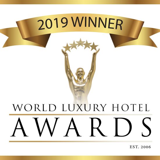 2019 Hotel Awards Winner logo Black text White Background