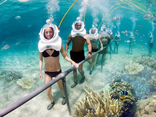 underwater sea walking