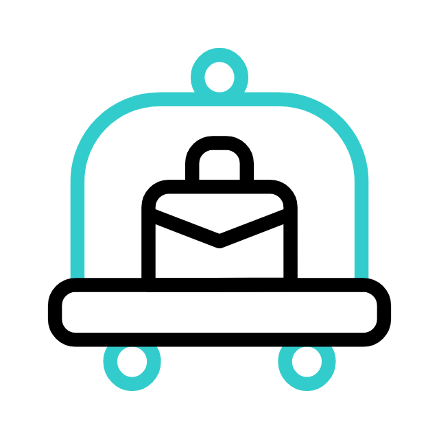 Luggage cart icon