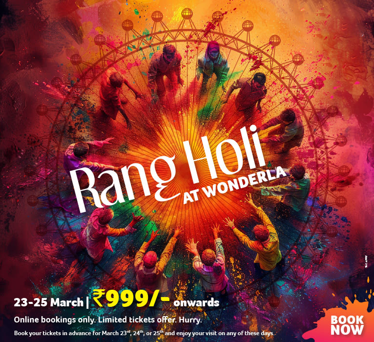 Wonderla Holi Banner 766 x 700 px