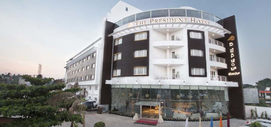 Facade of The President Hotel Hubli