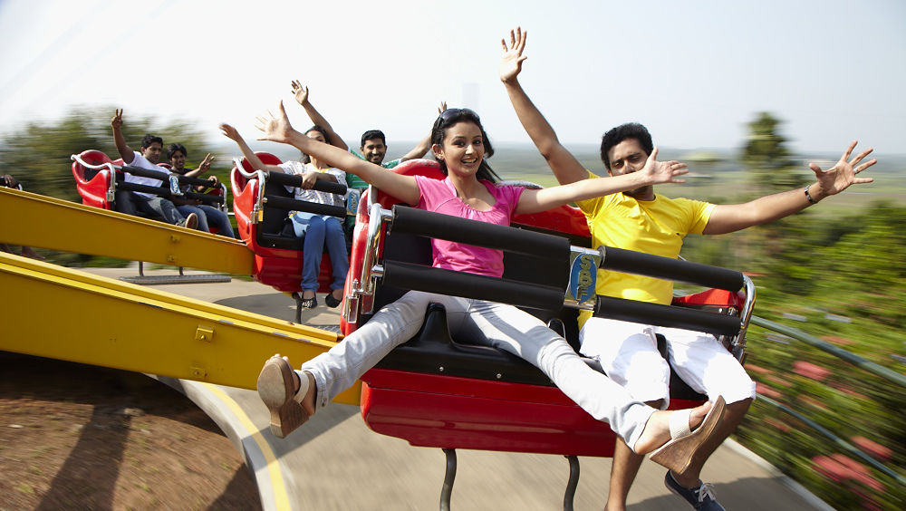 Man and woman enjoying a ride