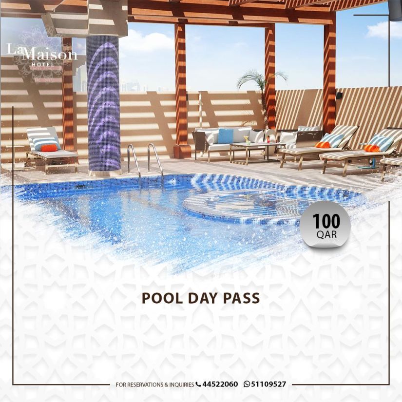 Pool Day Pass Banner - La Maison Hotel, Doha