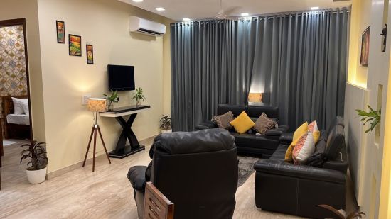 Living room at Lime Tree 3BHK Serviced Apartments, DLF Phase - 5 Gurgaon