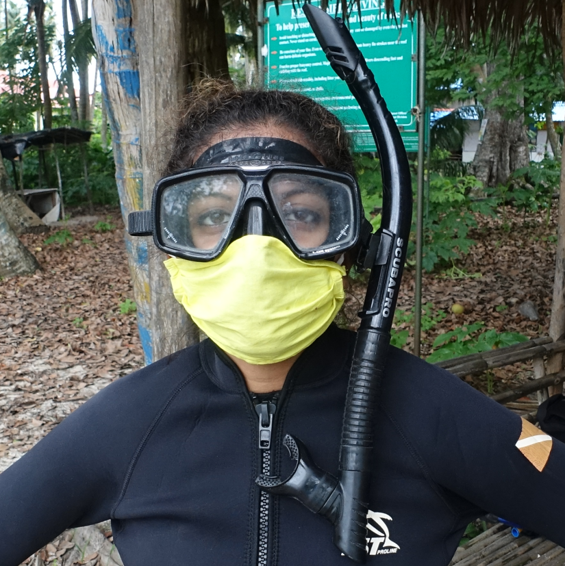 Image diving post pandemic caption Sayali Ranadive Instructor at Barefoot Scuba