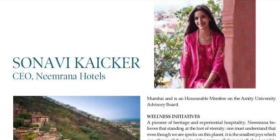 an article about Sonavi Kaicker, ceo of Neemrana