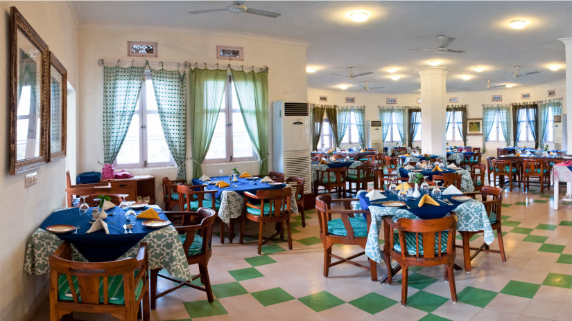 The interiors of our Restaurant in Alwar at Hill Fort-Kesroli 