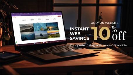 Grab an exclusive 10% discount on all online bookings until March 31st, for stays through June 30th. Your perfect stay, now more affordable!