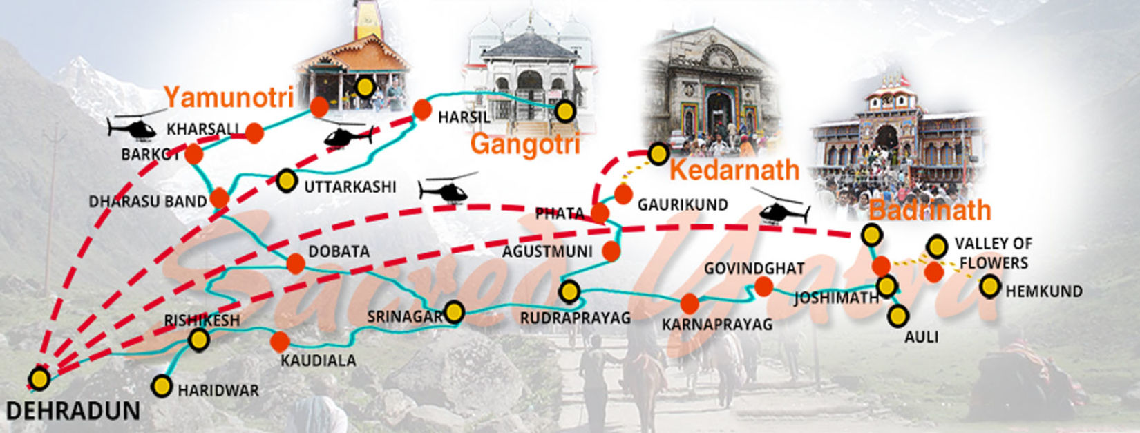 char-dham-yatra-in-india-map Chardham Experience with Leisure Hotels