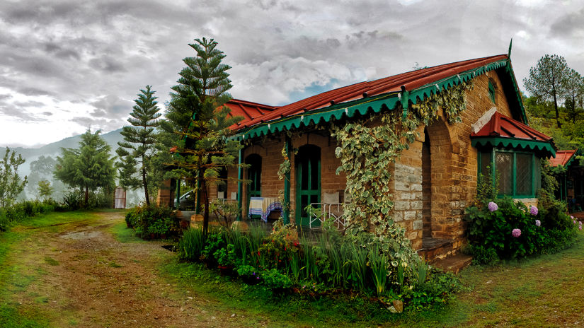 The Ramgarh Bungalows - 19th Century, above Nainital Kumaon Facade The Ramgarh Bungalows above Nainital Uttarakhand 20