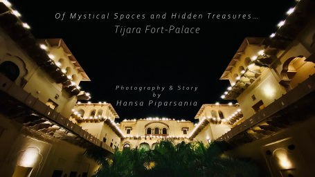 The exterior of a fort from inside the courtyard