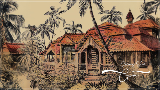 drawing of a villa @ Lamrin Ucassaim Hotel, Goa