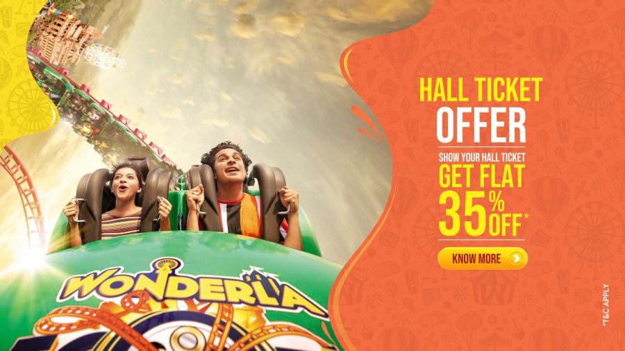 35% Off - Hall Ticket Offer | Wonderla Amusement Parks & Resort