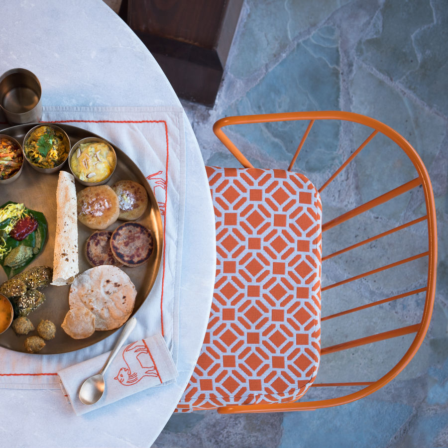 Table Laden With Indian Food