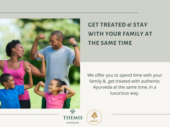 Get treated and stay with your family Brochure for Themis Mudhouse - A Nature's Retreat Resort & Wellness