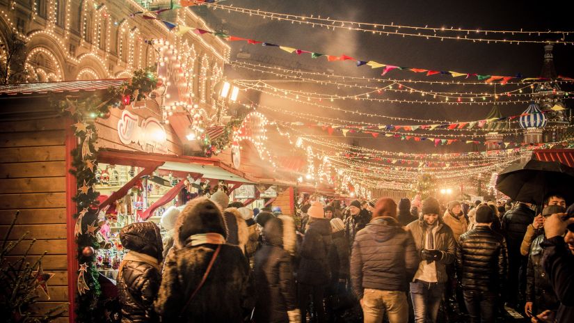 christmas decoration on the streets of Kolkata