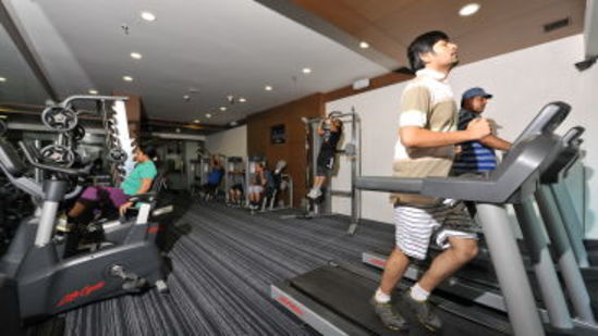 state-of-the-art fitness centre at Narayani Heights 4 star hotel in gandhinagar