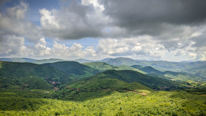 view of and expanse of hills during daytime