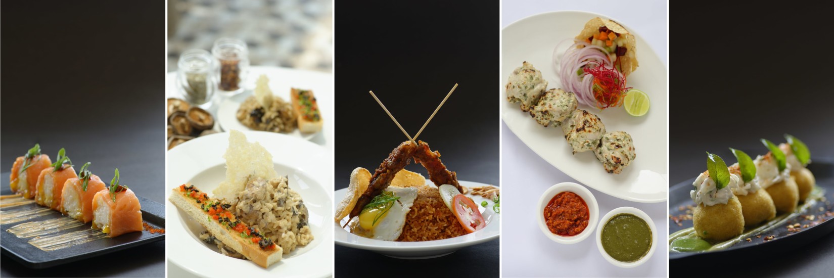 a collage of food offered at our best beach restaurants in south goa