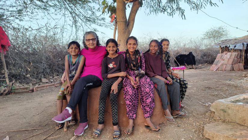 image of village girls