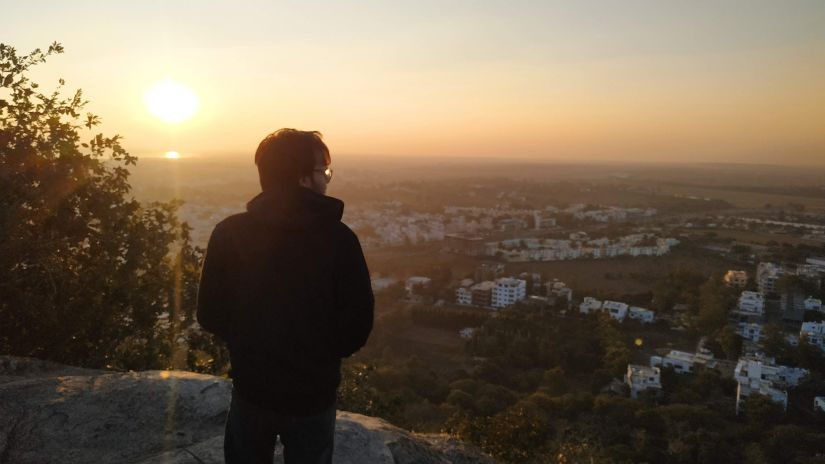 A picturesque view of the city of Bhopal from a view point of a person standing