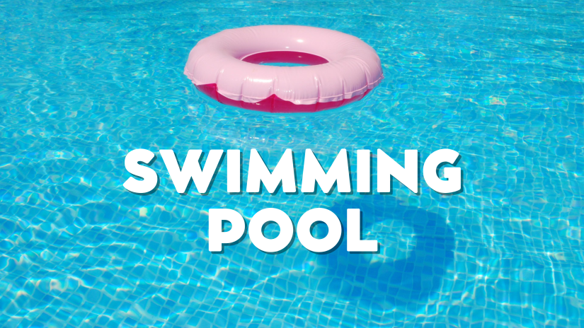 Image of swimming pool with swimming pool written on it at Swosti Premium Beach Resorts, Puri