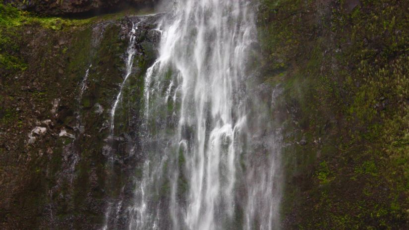 Water gushing through the rocks at Dudhsagar Falls