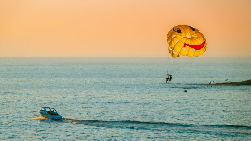 Couple Parasailing 