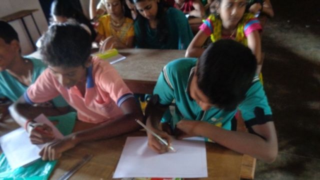 Students studying