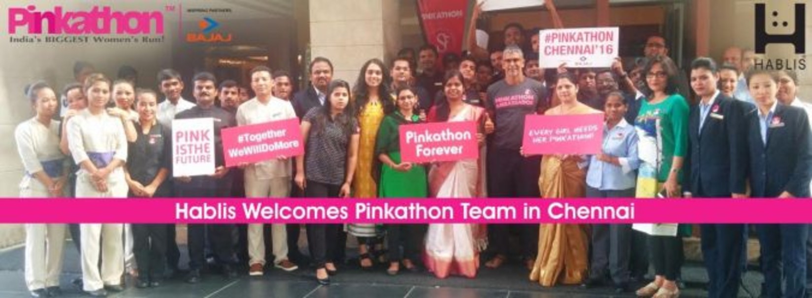 overview of the Pinkathon event at Hablis Hotel, Chennai